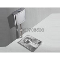 現貨銷售不銹鋼蹲便器+水箱帶前檔不銹鋼節水廁具