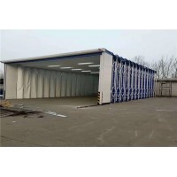 移動(dòng)式伸縮噴漆房 工業(yè)車間噴漆軌道式移動(dòng)伸縮房