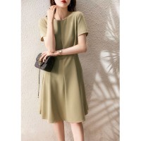 桑蠶絲連衣裙品牌折扣女裝批發JYSM夏款庫存尾貨走份批發